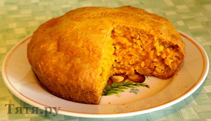 Вкусный морковный пирог без яиц - наглядный рецепт с фото